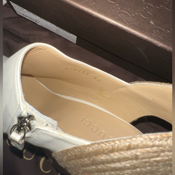 GUCCI Nappa Charlotte Open Toe Wedge!! - Picture 5 of 5